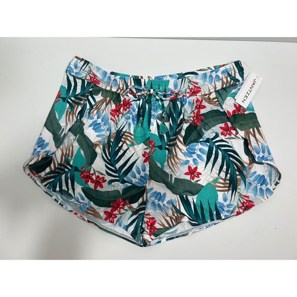 Jantzen Other - Jantzen Womens Seafoam Tides Tropical Palm Floral Swim Shorts Green Size 14 NEW